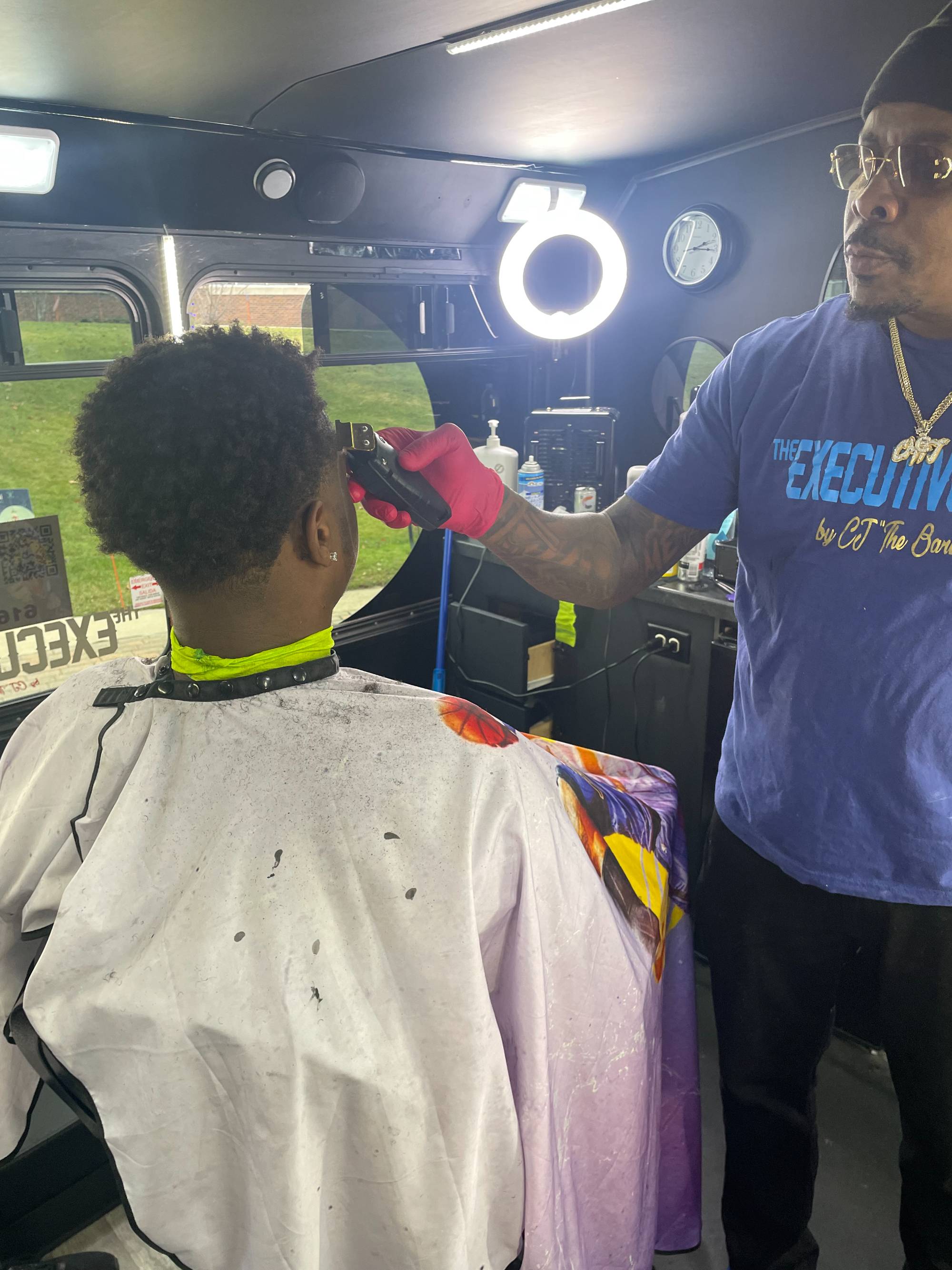 Man getting a haircut